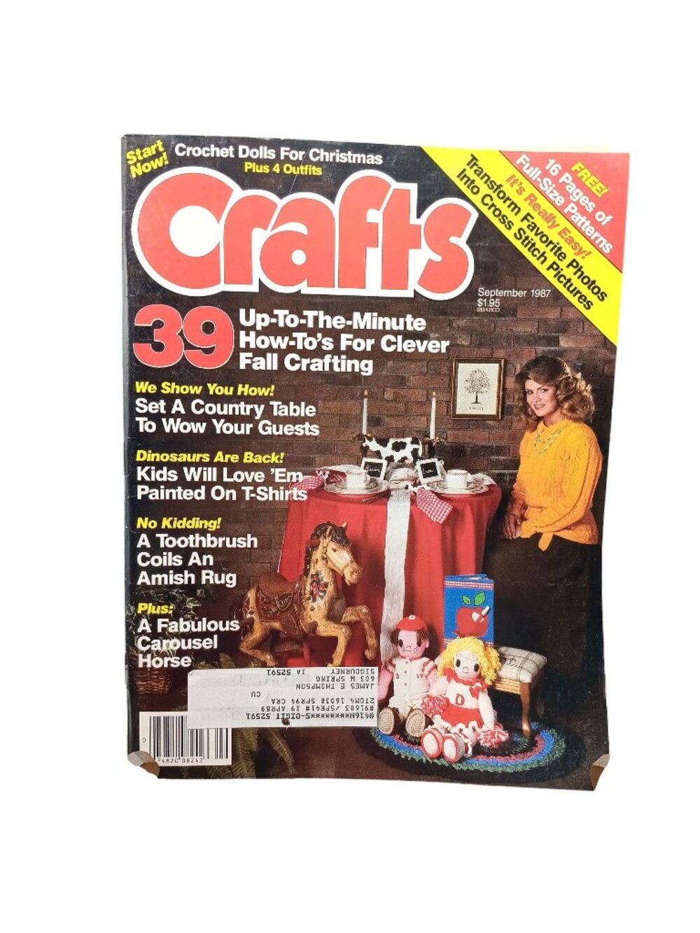 Crafts Magazine September 1987 39 Fall DIY How-To Projects Crochet & Country Tab